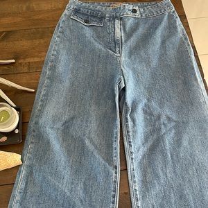 Pre-loved Point Sur Denim Wide Leg Crop Trouser Jeans Size 28